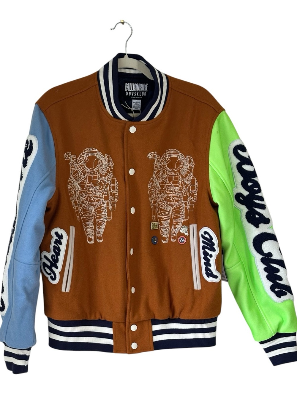 NWT Billionaires Boys Club BBC Varsity Jacket Sudan Brown Astral Multicolor SZ:M - Picture 2 of 15